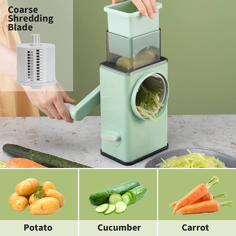 Lmetjma-回転式野菜スライサー,手動,3つのドラムを備 - Mandoline Slicer のレビューと価格