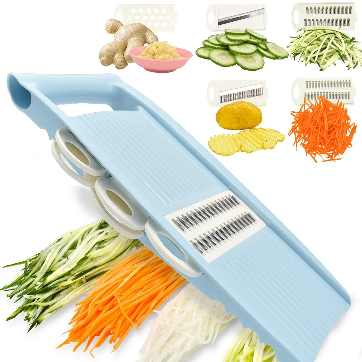 5 in 1 マンドリンスライサー キッチン野菜スライサー  - Mandoline Slicer のレビューと価格