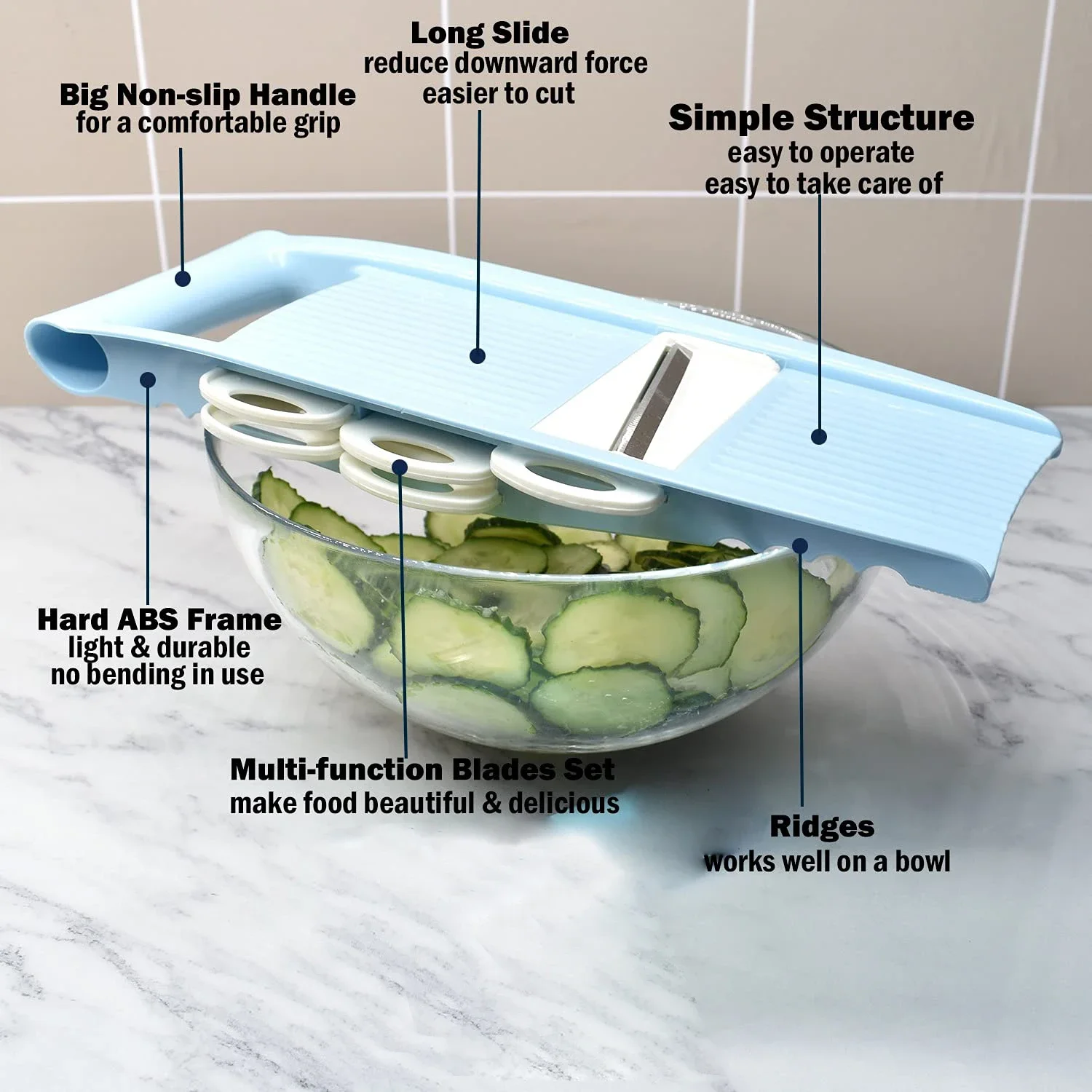 5 in 1 マンドリンスライサー キッチン野菜スライサー  - Mandoline Slicer のレビューと価格